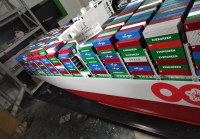 customized model of OOCL Hong Kong (world largest container ship)